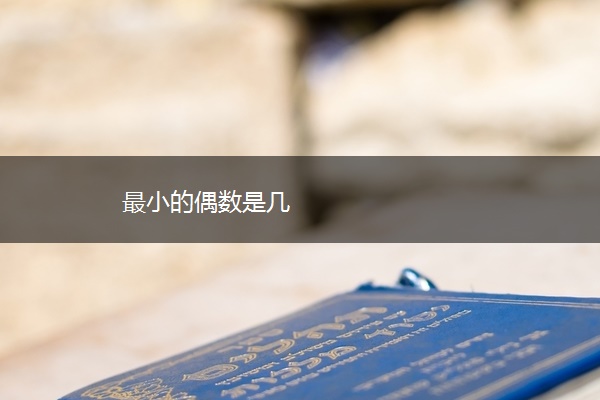 最小的偶数是几
