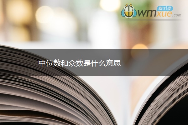 中位数和众数是什么意思