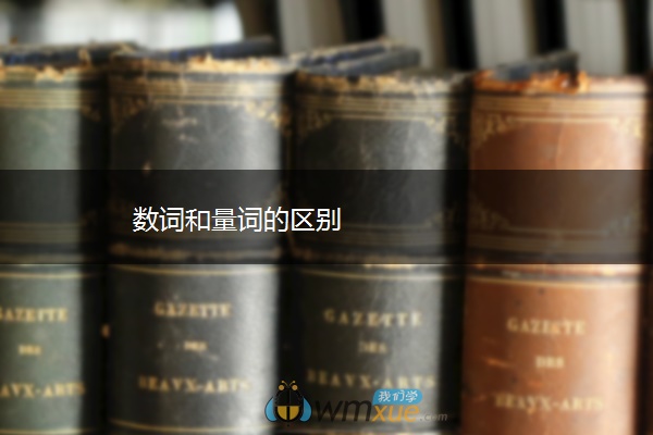 数词和量词的区别